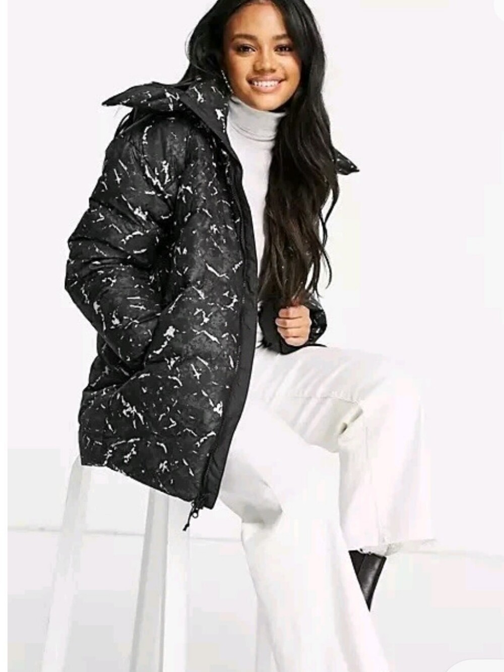 The North Face Palomar Down 550 Hooded Parka Puffer Coat Size Small Relaxed Fit